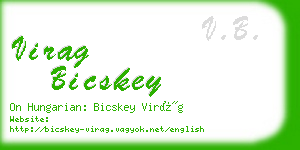 virag bicskey business card